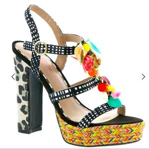 Betsey Johnson Marcy Slingback Platform Sandals